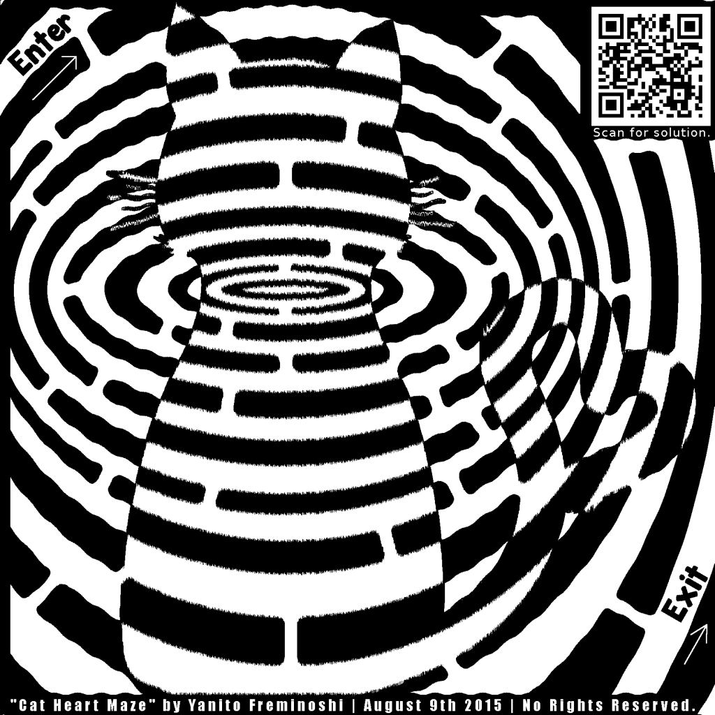 cat heart maze